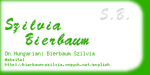 szilvia bierbaum business card